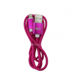 CAVO USB IPHONE 1M ENIVOITECH - NYLON FUCSIA