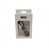 CAVO USB IPHONE 1M ENIVOITECH - NYLON NERO/GRIGIO