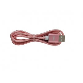 CAVO USB IPHONE 1M ENIVOITECH - NYLON ROSA