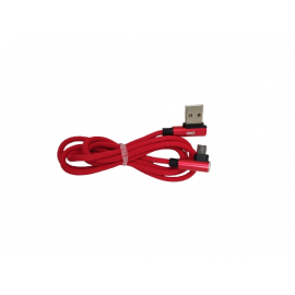 CAVO USB MICRO 1M ATTACCO LATERALE ENIVOITECH - JEANS ROSSO