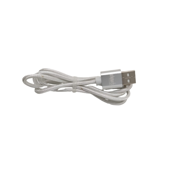 CAVO USB MICRO 1M ENIVOITECH - NYLON ARGENTO