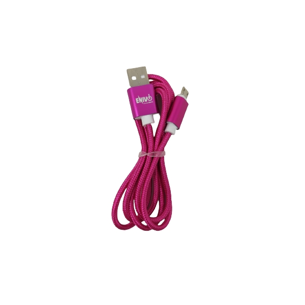 CAVO USB MICRO 1M ENIVOITECH - NYLON FUCSIA