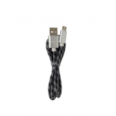 CAVO USB MICRO 1M ENIVOITECH - NYLON NERO/GRIGIO