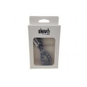 CAVO USB MICRO 1M ENIVOITECH - NYLON NERO/GRIGIO