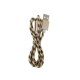 CAVO USB MICRO 1M ENIVOITECH - NYLON NERO/ORO