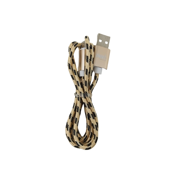 CAVO USB MICRO 1M ENIVOITECH - NYLON NERO/ORO