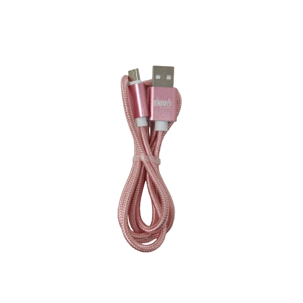 CAVO USB MICRO 1M ENIVOITECH - NYLON ROSA