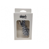 CAVO USB TIPO-C 1M ENIVOITECH - NYLON NERO/ARGENTO