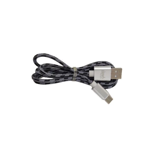 CAVO USB TIPO-C 1M ENIVOITECH - NYLON NERO/GRIGIO