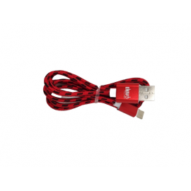 CAVO USB TIPO-C 1M ENIVOITECH - NYLON NERO/ROSSO