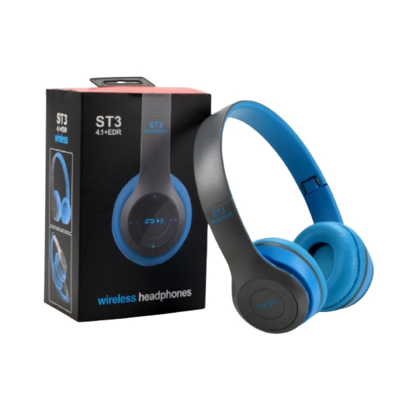 Cuffia Wireless 5.0 Con Comandi MP3 P47 BLU